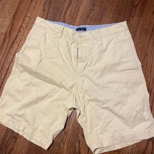 Club room light yellow pastel flat front mens shorts